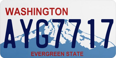 WA license plate AYG7717