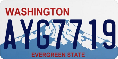 WA license plate AYG7719