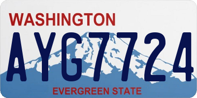 WA license plate AYG7724