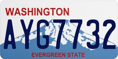 WA license plate AYG7732