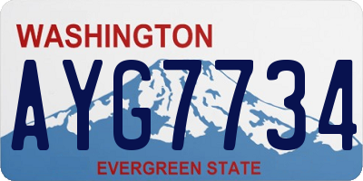 WA license plate AYG7734