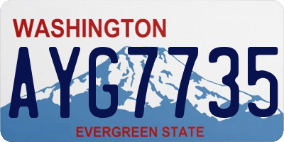 WA license plate AYG7735
