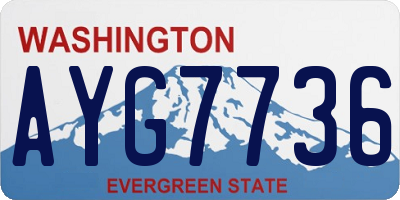 WA license plate AYG7736