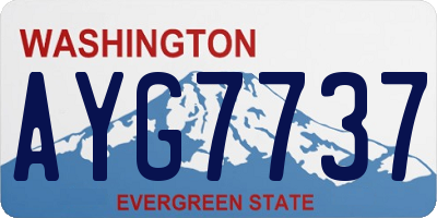 WA license plate AYG7737