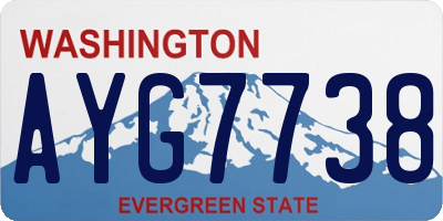 WA license plate AYG7738