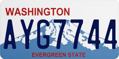 WA license plate AYG7744