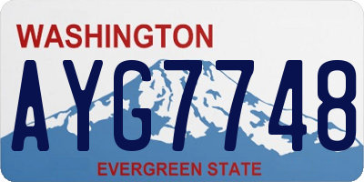 WA license plate AYG7748