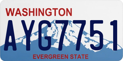 WA license plate AYG7751