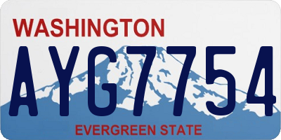 WA license plate AYG7754