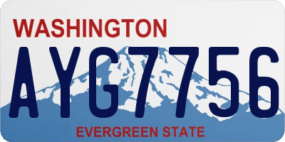 WA license plate AYG7756