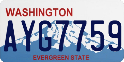 WA license plate AYG7759