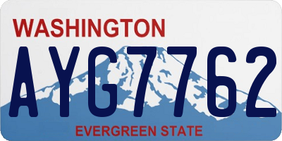 WA license plate AYG7762