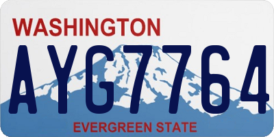 WA license plate AYG7764