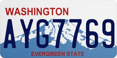 WA license plate AYG7769
