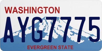 WA license plate AYG7775