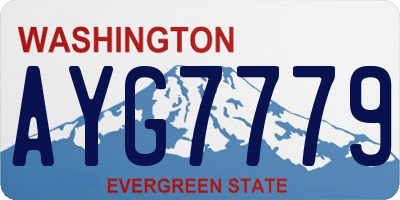 WA license plate AYG7779