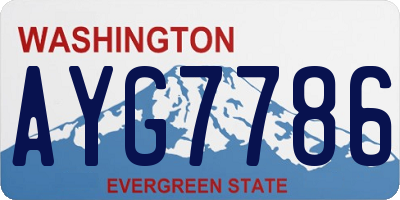 WA license plate AYG7786