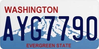 WA license plate AYG7790