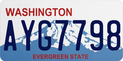 WA license plate AYG7798