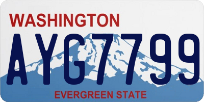 WA license plate AYG7799
