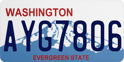 WA license plate AYG7806