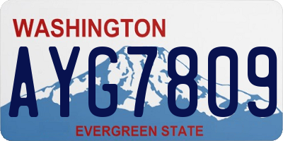 WA license plate AYG7809