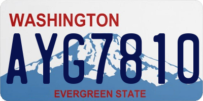 WA license plate AYG7810