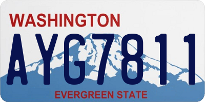 WA license plate AYG7811