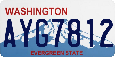 WA license plate AYG7812