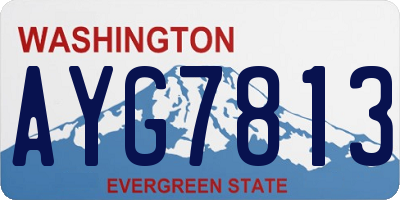 WA license plate AYG7813