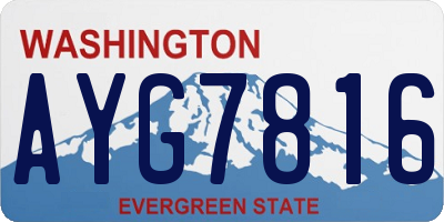 WA license plate AYG7816