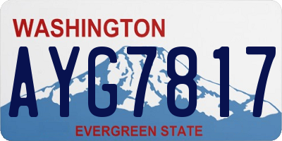 WA license plate AYG7817