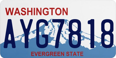 WA license plate AYG7818