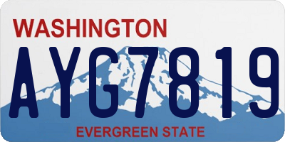 WA license plate AYG7819