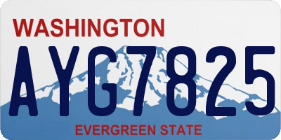 WA license plate AYG7825