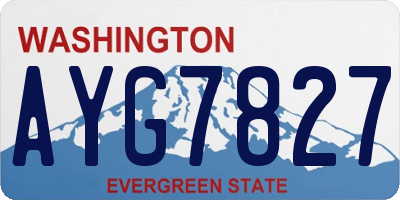 WA license plate AYG7827