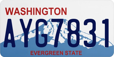 WA license plate AYG7831