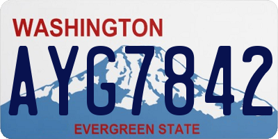 WA license plate AYG7842