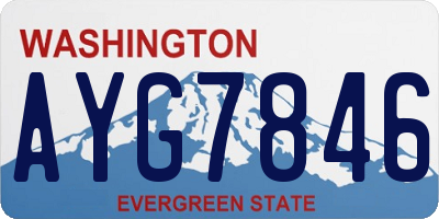 WA license plate AYG7846