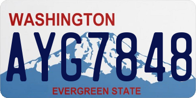 WA license plate AYG7848