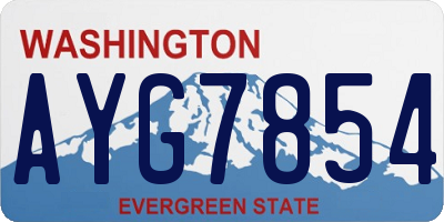 WA license plate AYG7854