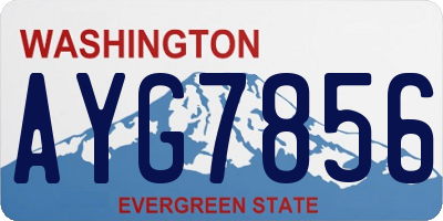 WA license plate AYG7856