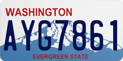 WA license plate AYG7861
