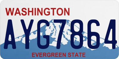 WA license plate AYG7864