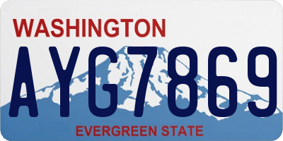 WA license plate AYG7869