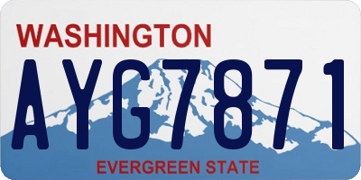 WA license plate AYG7871