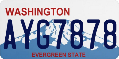 WA license plate AYG7878