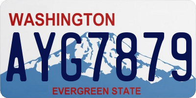 WA license plate AYG7879