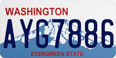 WA license plate AYG7886