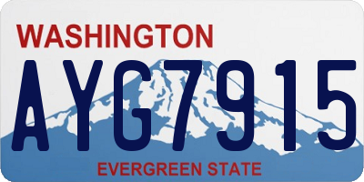 WA license plate AYG7915